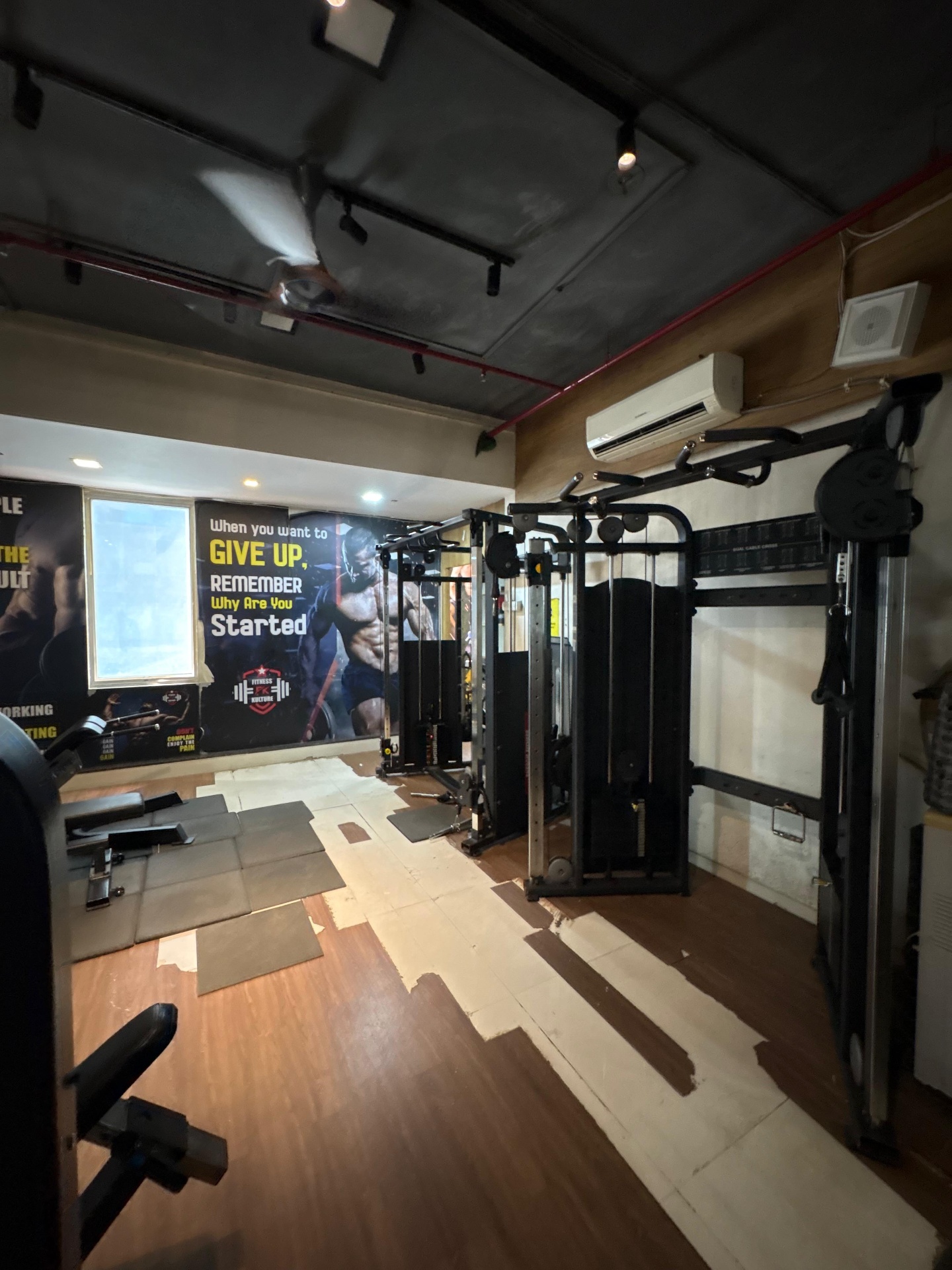 Machine floor with cardio in background